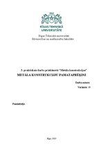 Referāts 'Metāla konstrukciju pamataprēķini', 1.