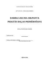 Diplomdarbs 'Darba likuma 100.panta piektās daļas piemērošana', 1.