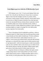 Eseja 'Senās Ēģiptes portretu tēlniecība XVIII dinastijas I pusē', 1.