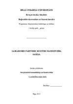 Konspekts 'Saskarsmes partneru kultūru daudzpusība saziņā', 1.