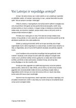 Eseja 'Vai Latvijai ir vajadzīga armija', 1.