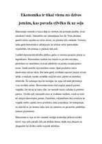 Eseja 'Ekonomikas nozīme mācību vidē', 1.