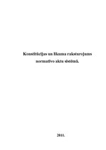 Referāts 'Konstitūcijas un likuma raksturojums normatīvo aktu sistēmā', 1.