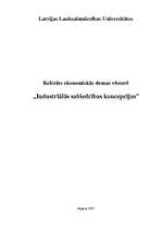 Referāts 'Industriālās sabiedrības koncepcijas', 1.