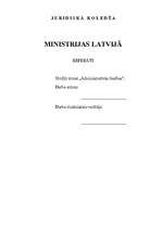 Referāts 'Ministrijas Latvijā', 1.