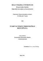 Konspekts 'Starptautiskās tirdzniecības regulēšana', 1.