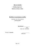 Referāts 'Kultūras mantojuma audits', 1.