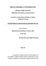 Konspekts 'Personības struktūras komponenti', 1.
