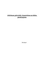 Referāts 'Atkritumu pārstrāde, izmantošana un dabas piesārņojums', 1.
