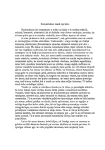 Eseja 'Romantiskais manā izpratnē', 1.