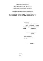 Referāts 'Pusaudžu dzimumaudzināšana', 1.