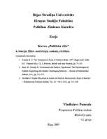 Eseja 'Elite: motivācija, uzskati, vērtības', 1.