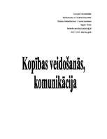 Referāts 'Kopības veidošanās un komunikācija', 1.