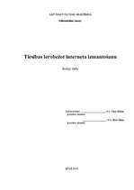 Referāts 'Tiesības ierobežot interneta izmantošanu', 1.
