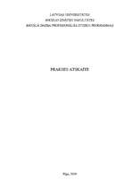 Prakses atskaite 'Sociālo pakalpojumu un sociālās palīdzības aģentūra', 1.