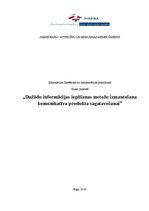 Referāts 'Dažādu informācijas iegūšanas metožu izmantošana komunikatīva produkta sagatavoš', 1.