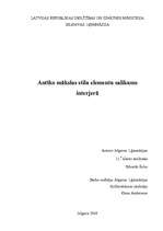 Referāts 'Antīko mākslas stilu elementu salikums interjerā', 1.