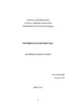 Referāts 'Neverbālā komunikācija', 1.