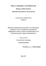 Konspekts 'Eksporta mārketinga plānošana un stratēģija', 1.
