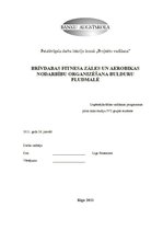 Referāts 'Brīvdabas fitnesa zāles un Aerobikas nodarbību organizēšana Bulduru pludmalē', 1.