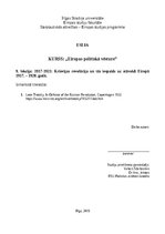 Eseja 'Ļeva Trocka skaidrojums par 1917. gada oktobra apvērsuma cēloņiem un norisi', 1.