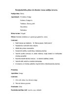 Konspekts 'Rotaļnodarbību plāns trīs dienām vienas nedēļas ietvaros. Mūzikas metodika', 1.