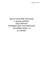 Konspekts 'Pusvadītāju diodes un p-n pārejas', 1.
