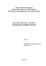 Diplomdarbs 'Konkurentu analīzes metodes', 1.