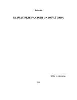 Referāts 'Klimatiskie faktori un dzīvā daba', 1.