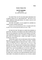 Eseja 'Frīdrihs Nīče "Ecce homo. Kā cilvēks top tas, kas viņš ir"', 1.