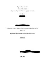 Referāts 'Kriptovalūtas - spekulācija vai nākotnes realitāte', 1.