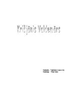 Referāts 'Krišjānis Valdemārs', 1.