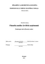 Referāts 'Finanšu analīze izvēlētā uzņēmumā', 1.