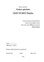 Prakses atskaite 'A/s "DnB NORD Banka" - prakses atskaite', 1.