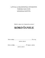 Referāts 'Koko Šanele', 1.