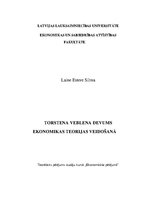 Referāts 'Torstena Veblena devums ekonomikas teorijas veidošanā', 1.