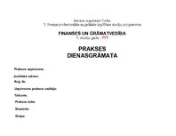 Paraugs 'Prakses dienasgrāmata grāmatvedībā', 1.