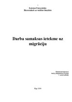 Referāts 'Darba samaksas ietekme uz migrāciju', 1.