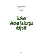 Referāts 'Ieskats Andras Neiburgas daiļradē', 1.