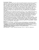 Eseja 'Psychodynamic Therapy', 1.