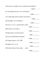 Konspekts 'Atkartojuma testi matemātikā 9.klasei', 2.