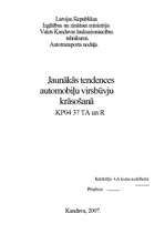 Referāts 'Jaunākās tendences automobiļu virsbūvju krāsošanā', 2.