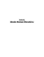 Referāts 'Senās Romas literatūra', 1.