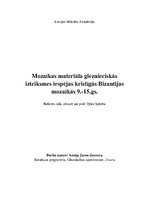 Referāts 'Mozaīkas kristīgajā Bizantijā', 1.