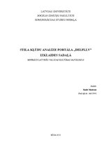Konspekts 'Stila kļūdu analīze portāla "Delfi.lv" izklaides sadaļā', 1.