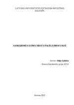 Referāts 'Saskarsmes loma ārstu palīgu profesijā', 1.