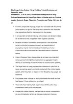 Konspekts 'The Drugs - Crime Debate: "Drug Problems", Social Exclusion and Inequality', 1.