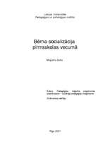Diplomdarbs 'Социализация ребенка в дошкольном возрасте', 1.