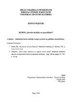 Konspekts 'Zinātniskā darba metodes izziņas procesā un politikas teoretizēšana', 1.