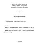 Konspekts 'Integrācijas procesa priekšvēsture', 1.